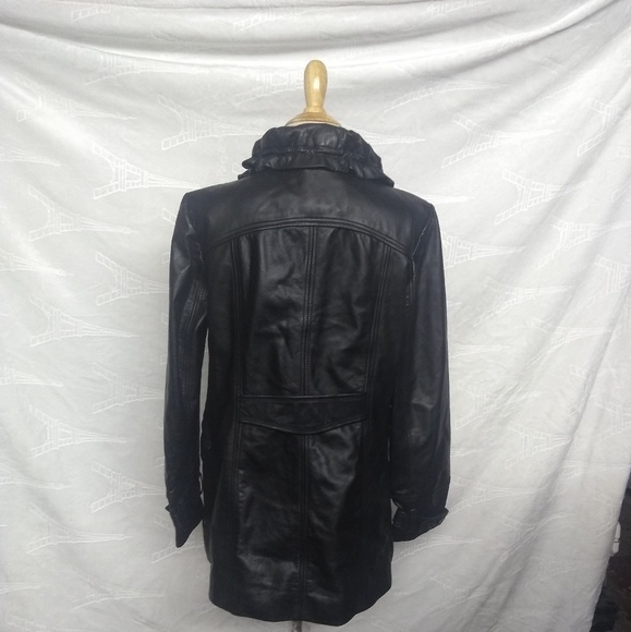 Cole Haan Black Leather Jacket - Picture 6 of 7
